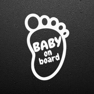 Sticker auto, Baby on Board, Foot