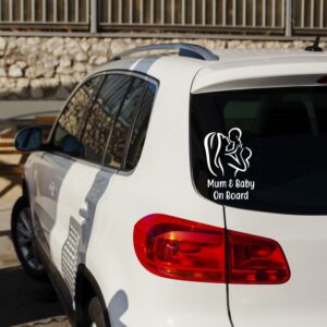 Sticker auto, Baby on Board, Mum & Baby