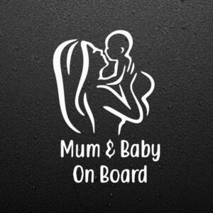 Sticker auto, Baby on Board, Mum & Baby