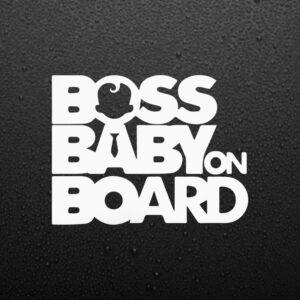 Sticker auto, Baby on Board, Boss Baby
