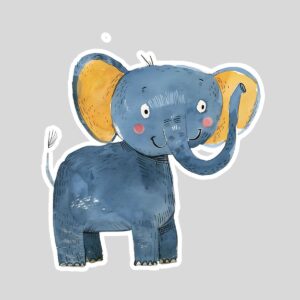 Sticker copii, autoadeziv, elefant v2