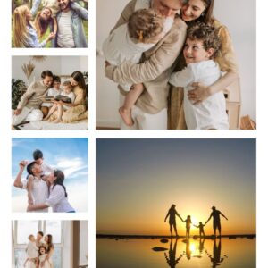 Tablou canvas personalizat, cu 6 poze, portret v10