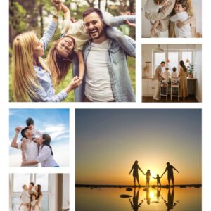 Tablou canvas personalizat, cu 6 poze, portret v11