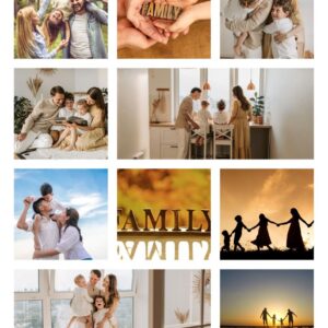 Tablou canvas personalizat, cu 10 poze, portret v13