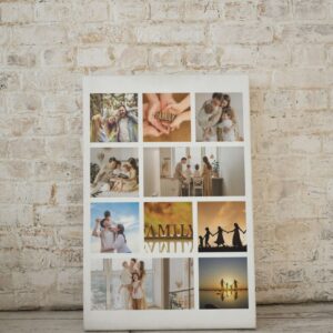 Tablou canvas personalizat, cu 10 poze, portret v13