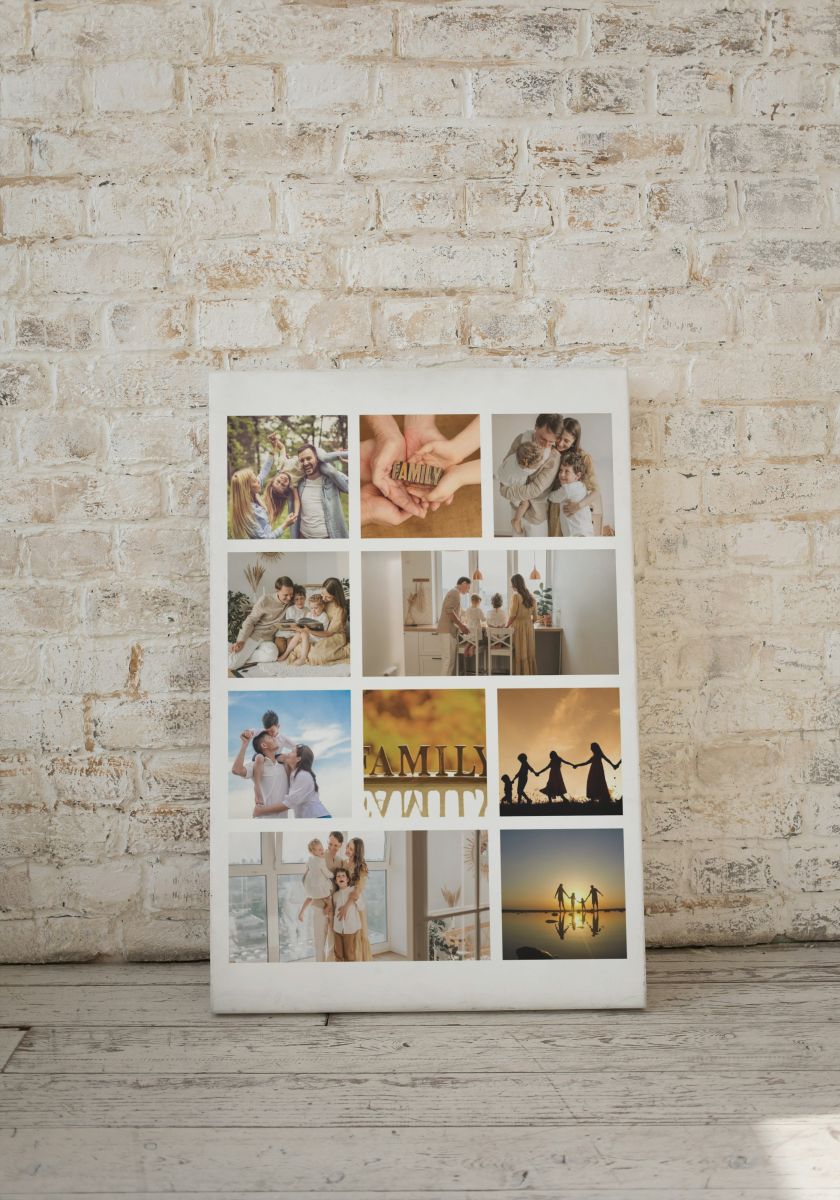 Tablou canvas personalizat, cu 10 poze, portret v13