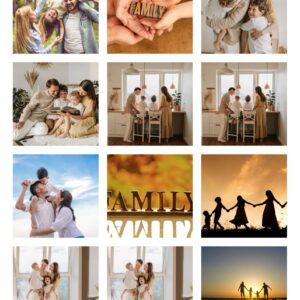 Tablou canvas personalizat, cu 12 poze, portret v14